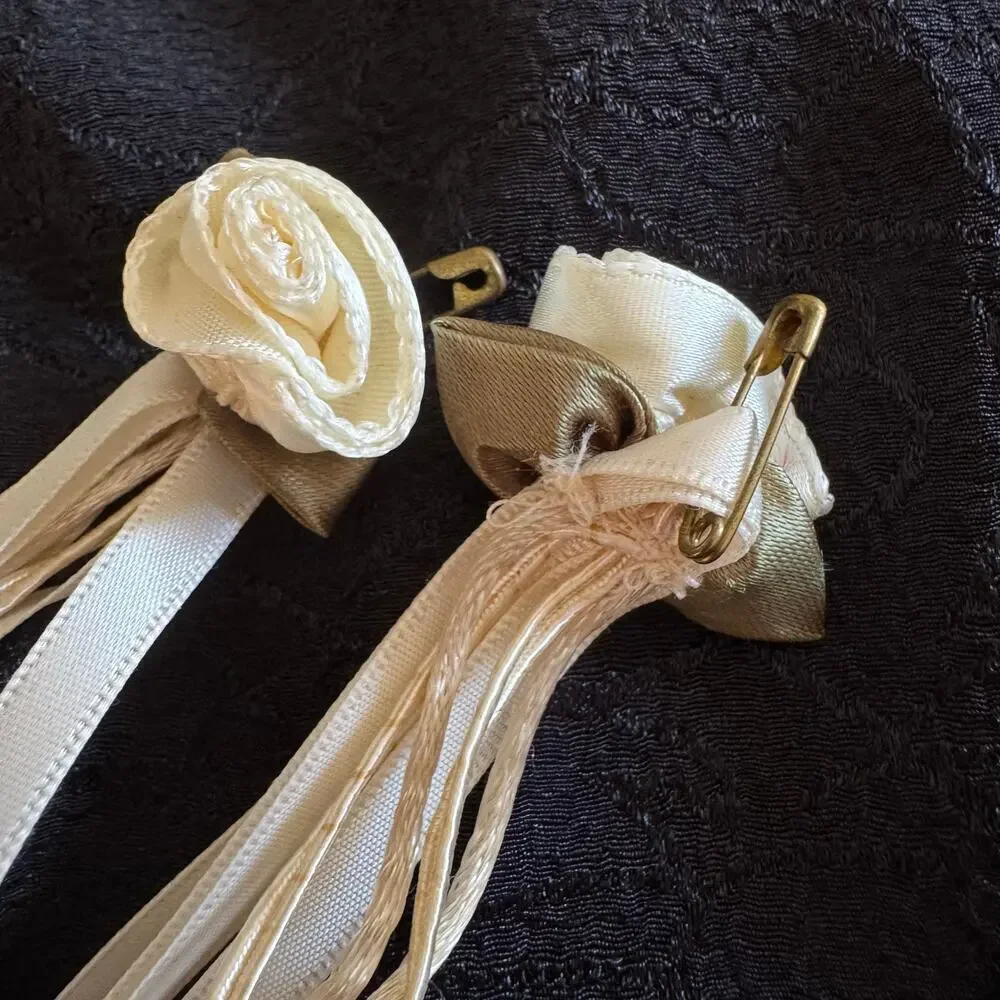 Renaissance Faire Ribbon Rosette Streamers Anna Konya Handmade Cosplay Fairycore